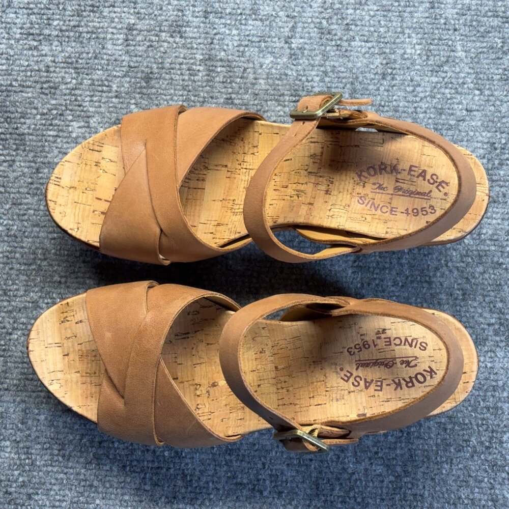 Kork Ease Tan Platform Sandal Size 9M